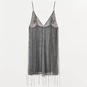 Zara Silver Mini Dress